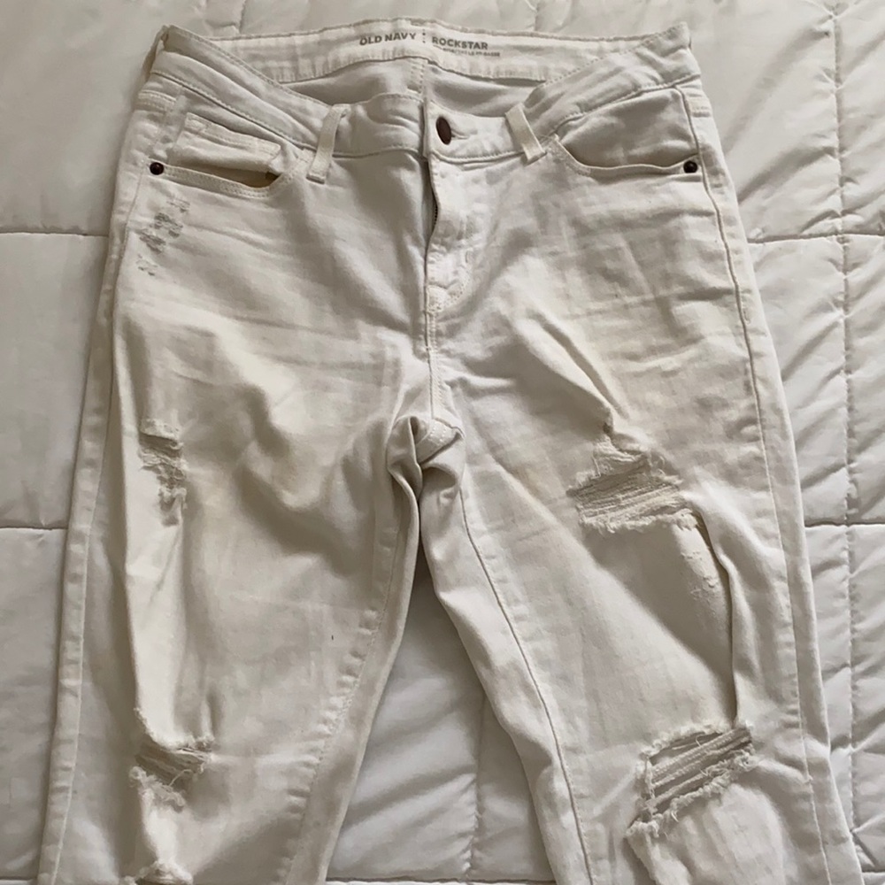 Old Navy Rockstar jeans in white